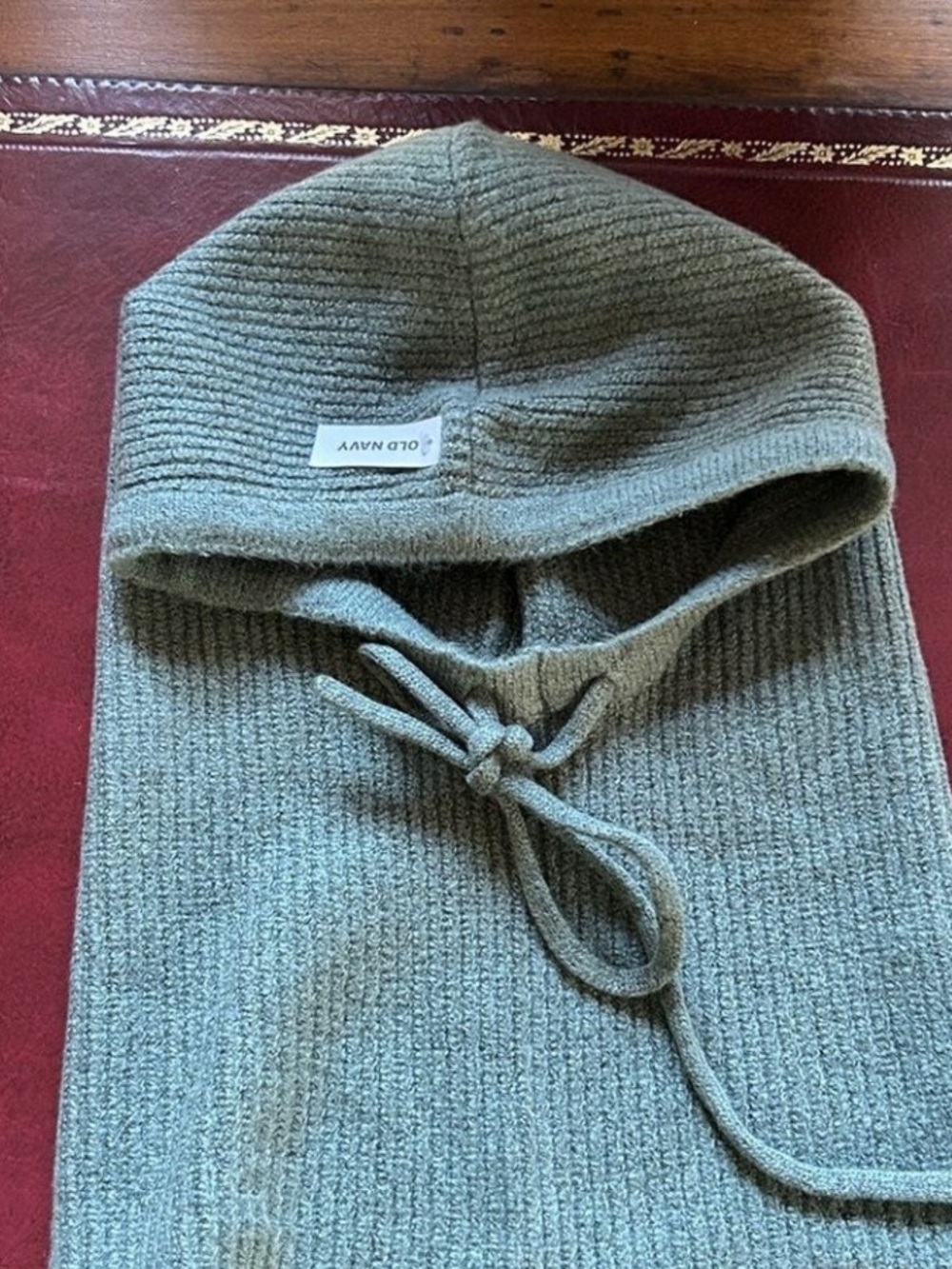 Green Hood Hat Accessory New With Tags Soft Self Tie